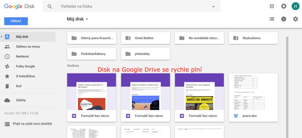 Online nástroje - Google Drive