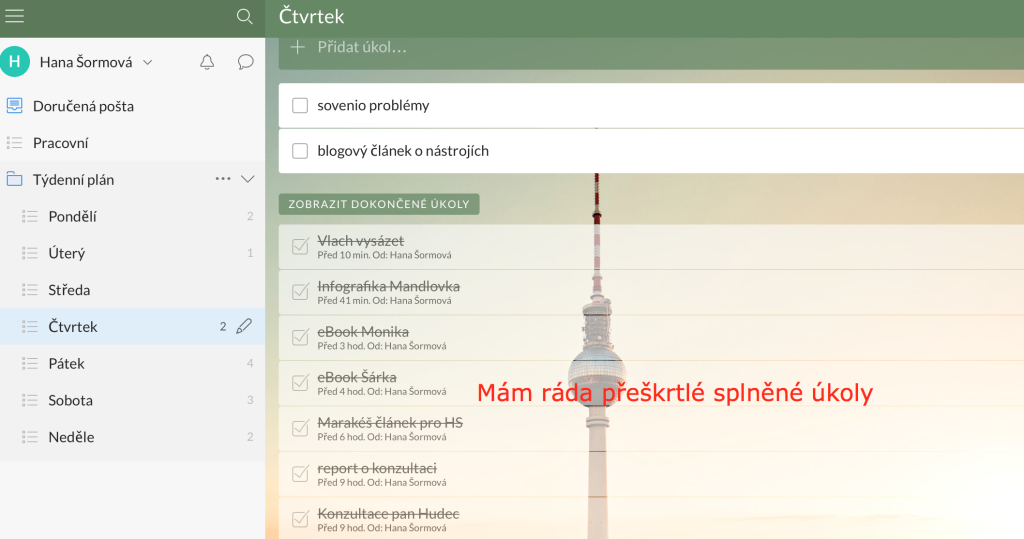 Online nástroje - Wunderlist