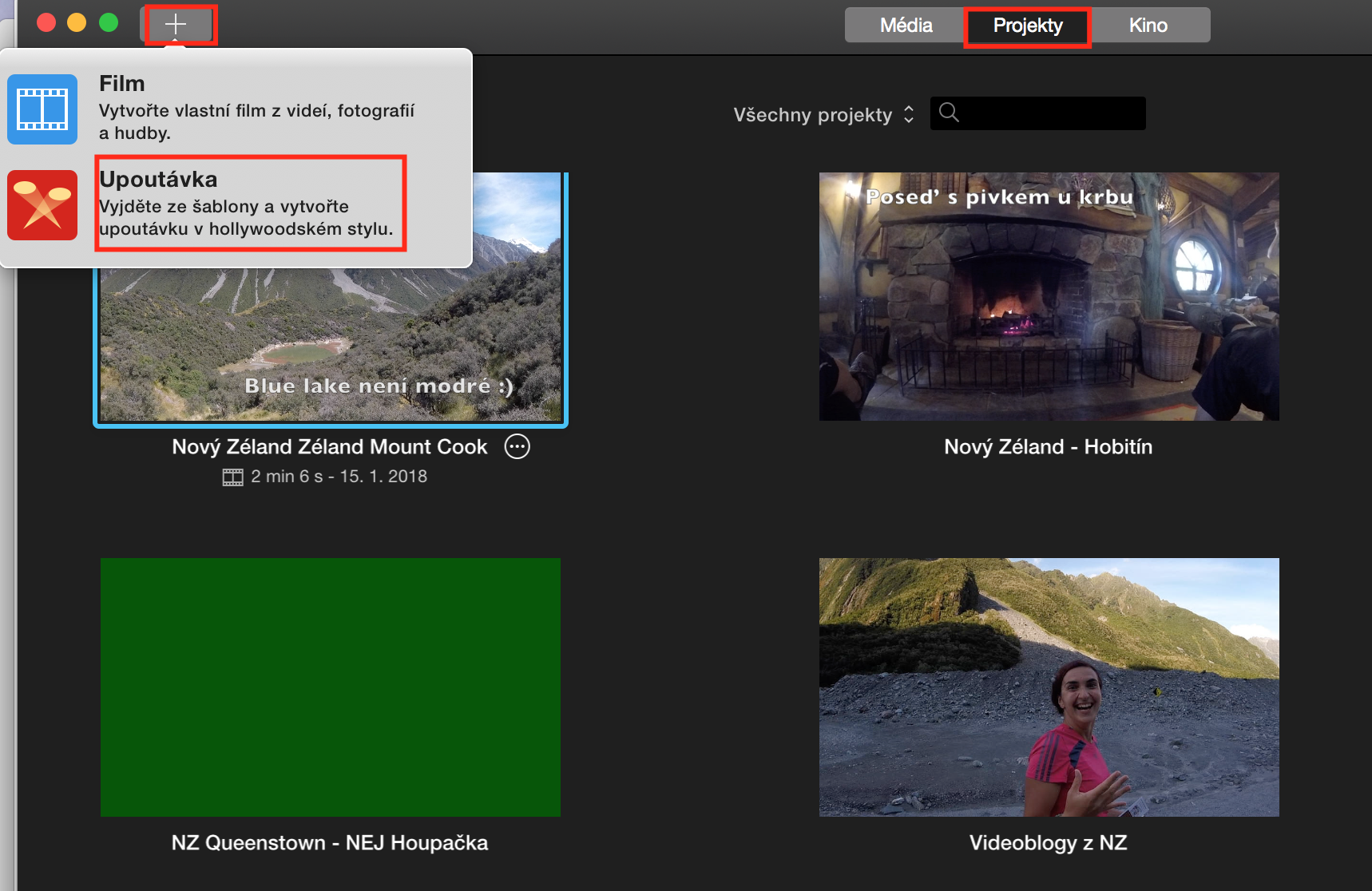 Výběr Upoutávky v&nbsp;novém projektu