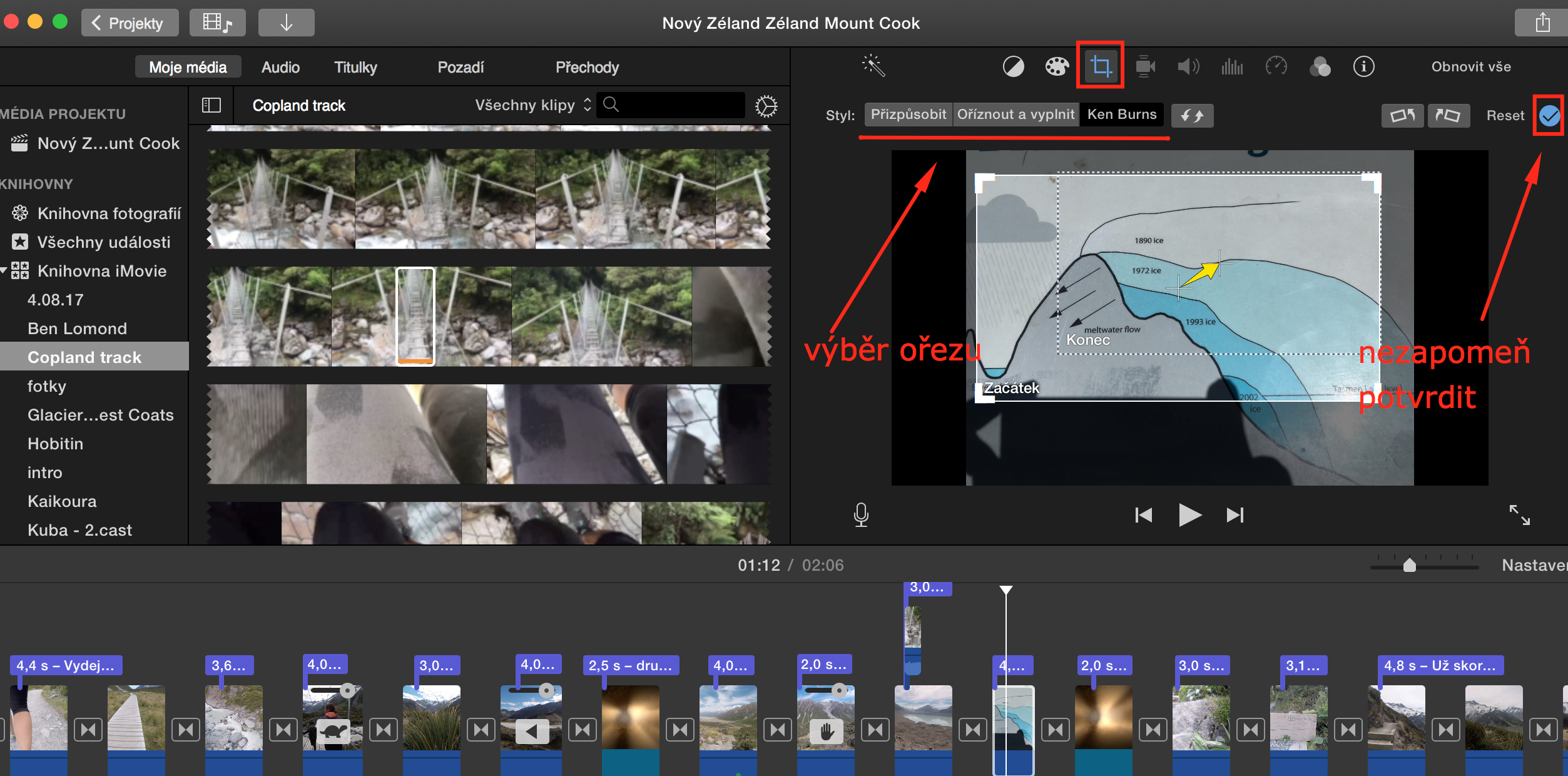 Jak ořezat scénu v&nbsp;iMovie