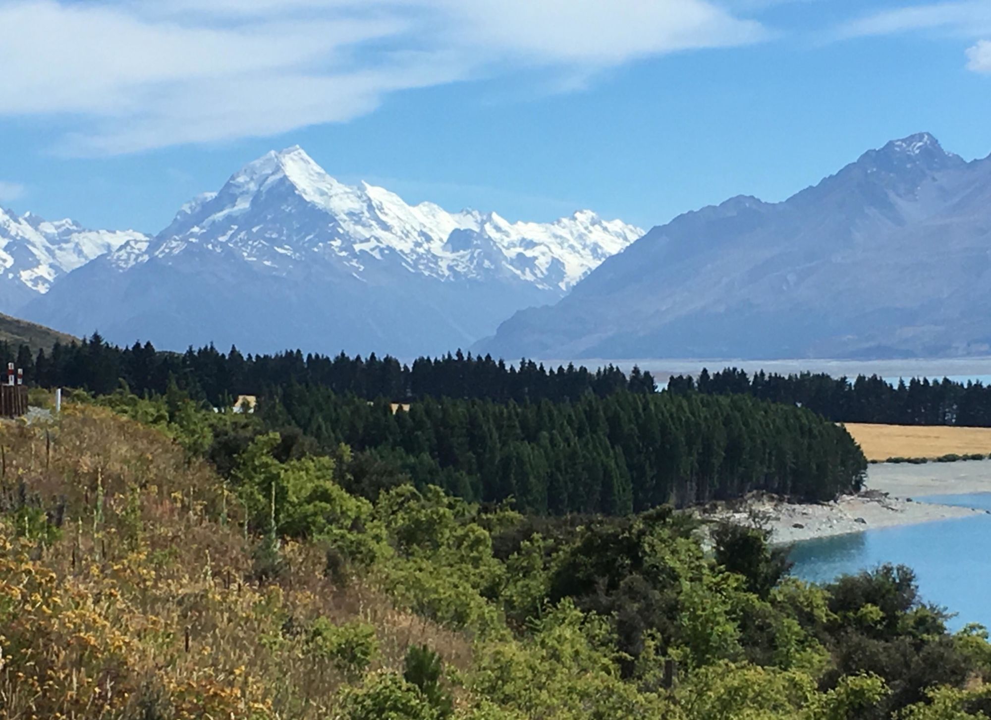 Nový Zéland: Pohled na&nbsp;nejvyšší horu Mount Cook